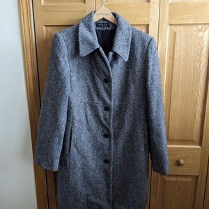 Seve by Searle Gary Long Wool Tweed Coat SZ 12